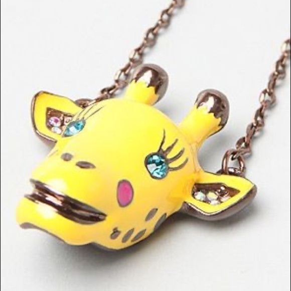 NWT Betsey Johnson Critter Giraffe Necklace - Picture 2 of 8